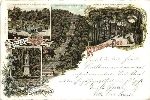 Gruss vom Malberg Ems - Litho -763776