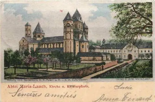 Abtei Maria Laach - Seidenkarte -763850