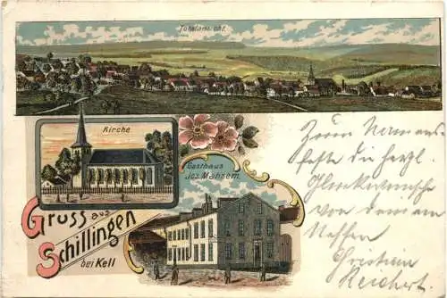 Gruss aus Schillingen bei Kell - Litho -763978