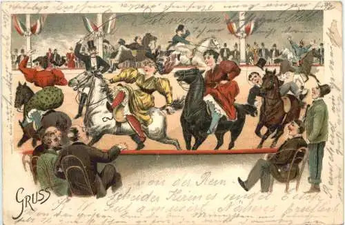 Kirmes - Jahrmarkt Lennep - Litho -764214