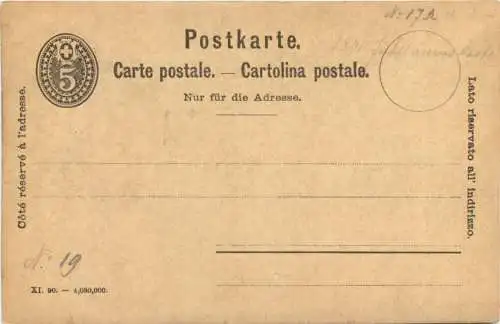 Schwyz - Jubiläums Postkarte Schweiz 1891 - Vorläufer -764872