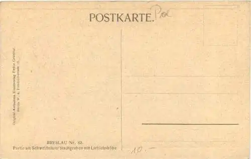 Breslau - Partie am Schweidnitzer Stadtgraben -765434