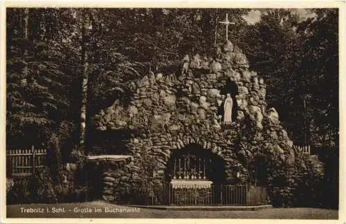 Trebnitz in Schlesien - Grotte im Buchenwald -765466