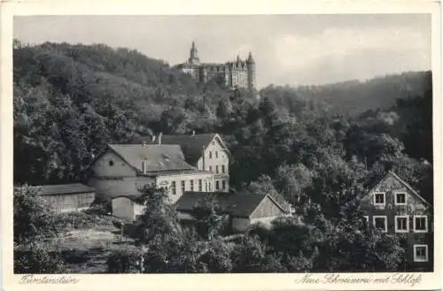 Fürstenstein - Neue Schweizerei mit Schloß - Schlesien -765592