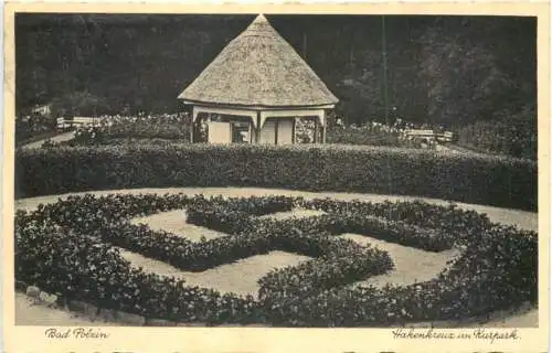 Bad Polzin - Hakenkreuz im Krupark - 3. Reich -765810