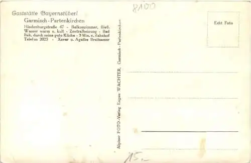 Garmisch-Partenkirchen - Gasthof Bayernstüberl -766122