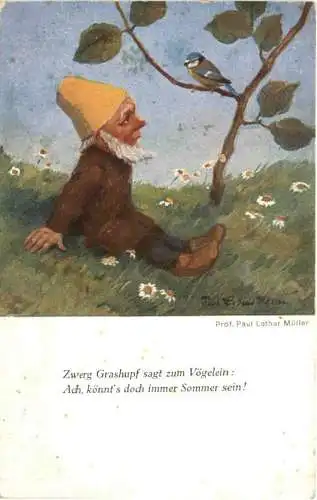 Zwerg Künstler Ak Paul Lothar Müller -766232
