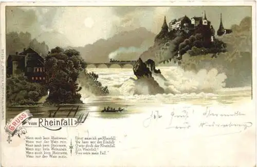 Gruss vom Rheinfall - Litho -766300