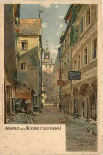 Gruss aus Regensburg - Litho -766568