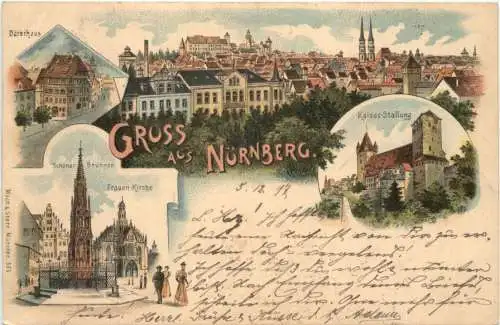 Gruss aus Nürnberg - Litho -766688