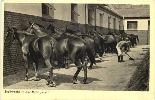 Wehrmacht - Stallwache in der Mittagszeit - 3. Reich -767264