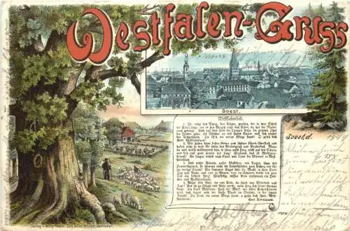 Soest - Westfalen-Gruss - Litho -767606