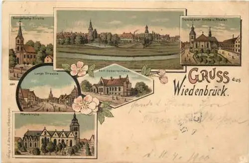 Gruss aus Wiedenbrück - Litho -767668