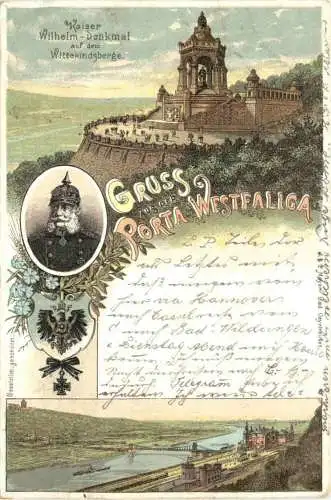 Gruss aus der Porta Westfalica - Litho -767732