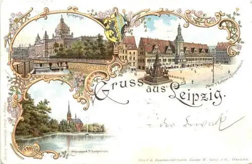 Gruss aus Leipzig - Litho -767822