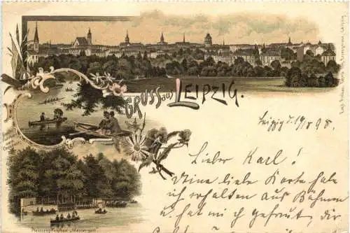 Gruss aus Leipzig - Litho -767858