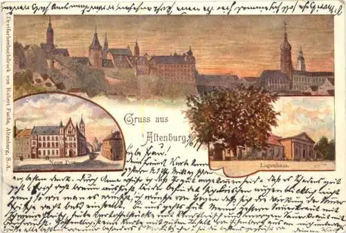 Gruss aus Altenburg - Litho -768022
