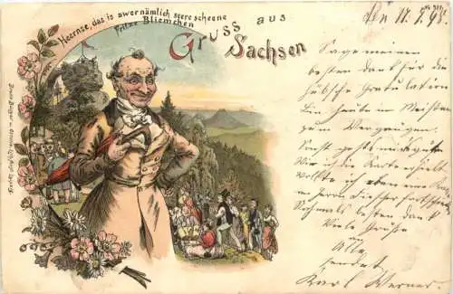 Gruss aus Sachsen - Litho -768226