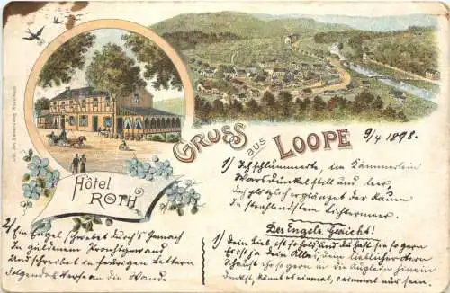 Gruss aus Loope - Hotel Roth - Litho - Engelskirchen -768376