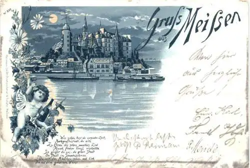 Gruss aus Meissen an der Elbe - Litho -768218