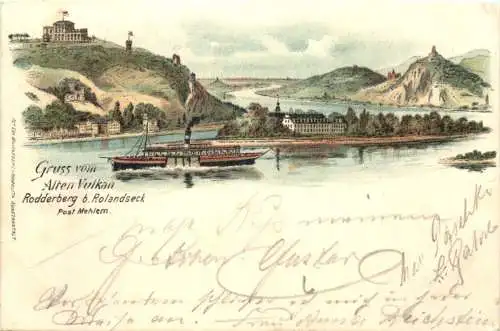 Remagen - Gruss vom Alten Vulkan - Litho -768464