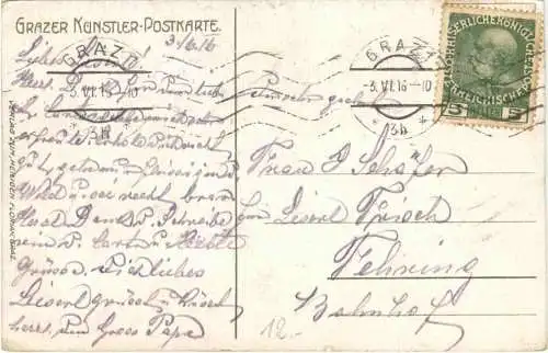 Graz - Künstler Postkarte -768812