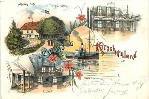 Fährhaus Lühe - Gruss aus dem Kirschenland - Litho- Jork -769064