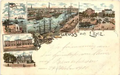 Gruss aus Lehe - Litho -769286