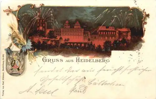 Gruss aus Heidelberg - Litho -769326