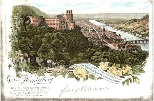 Gruss aus Heidelberg - Litho -769308