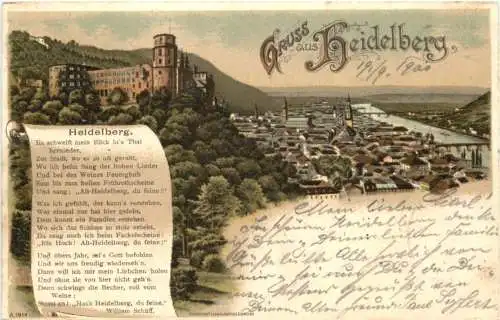 Gruss aus Heidelberg - Litho -769302