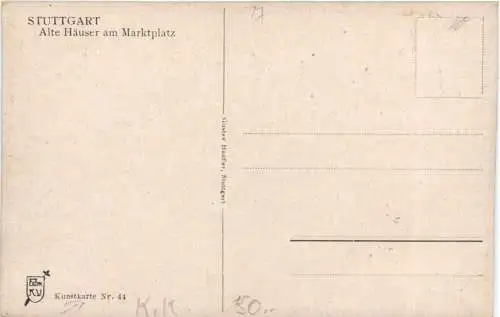 Stuttgart - Alte Häuser am Marktplatz -769454