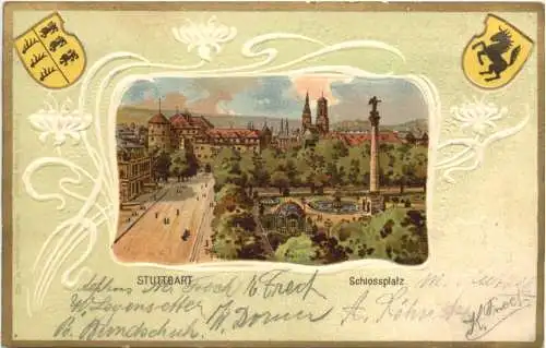 Stuttgart - Schlossplatz - Litho -769448