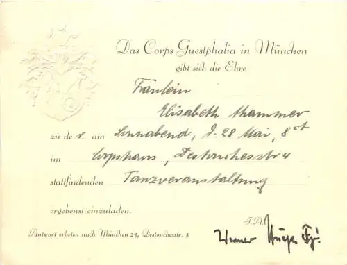 München - Corps Guestphalia - Studentika -769646