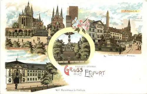 Gruss aus Erfurt - Litho -769706