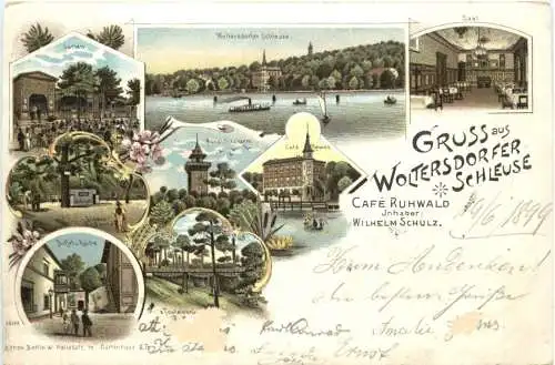 Gruss aus der Woltersdorfer Schleuse - Litho -769680