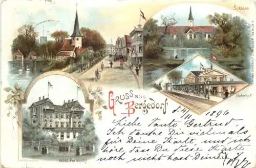 Gruss aus Bergedorf - Litho -769750