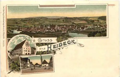 Gruss aus Heideck - Litho -769676
