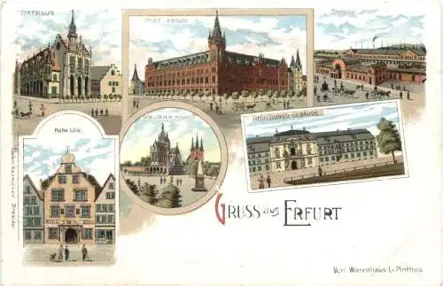 Gruss aus Erfurt - Litho -769708