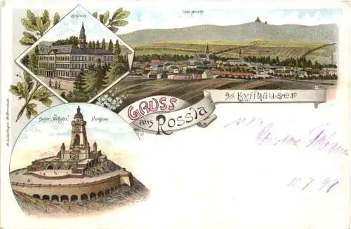 Gruss aus Rossla bei Kyffhäuser - Litho -769698