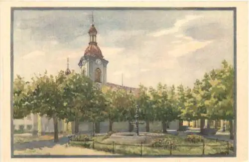 Rumburg - Dekanalkirche mit Kirchpatz -770160