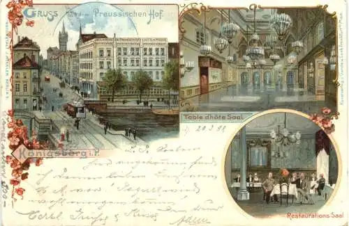 Königsberg in Preussen - Gruss aus dem Preussischen Hof - Litho -765842