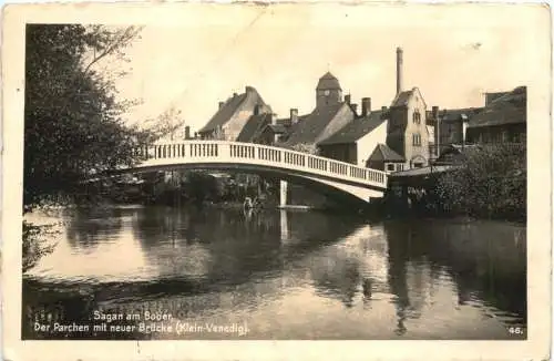 Sagan am Bober - Der Parchen mit neuer Brücke -765870