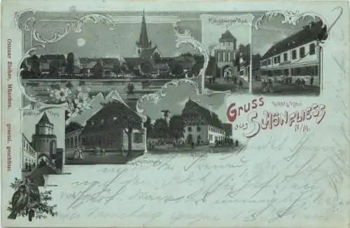 Gruss aus Schönfliess - Neumark - Pommern - Litho -765906