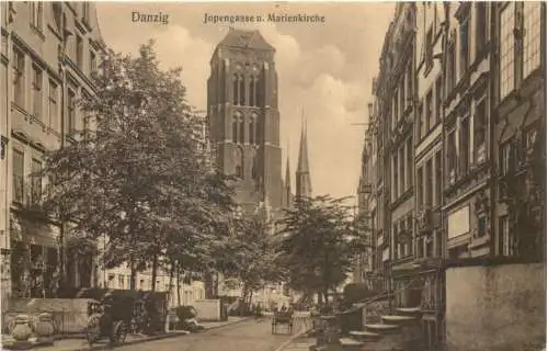 Danzig - Jopengasse und MArienkirche -765954