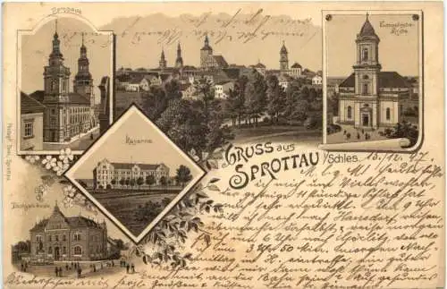 Gruss aus Sprottau in Schlesien - Litho -767982