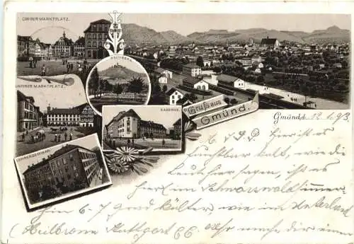 Gruss aus Gmünd - Litho - Vorläufer 1893 -770718