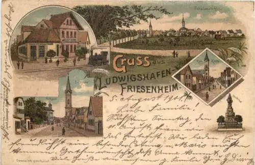 Gruss aus Ludwigshafen - Friesenheim - Litho -770740