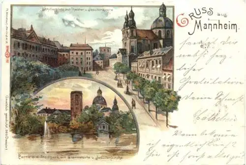 Gruss aus Mannheim - Litho -771006