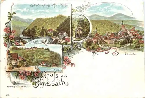 Gruss aus Gernsbach - Litho -771552